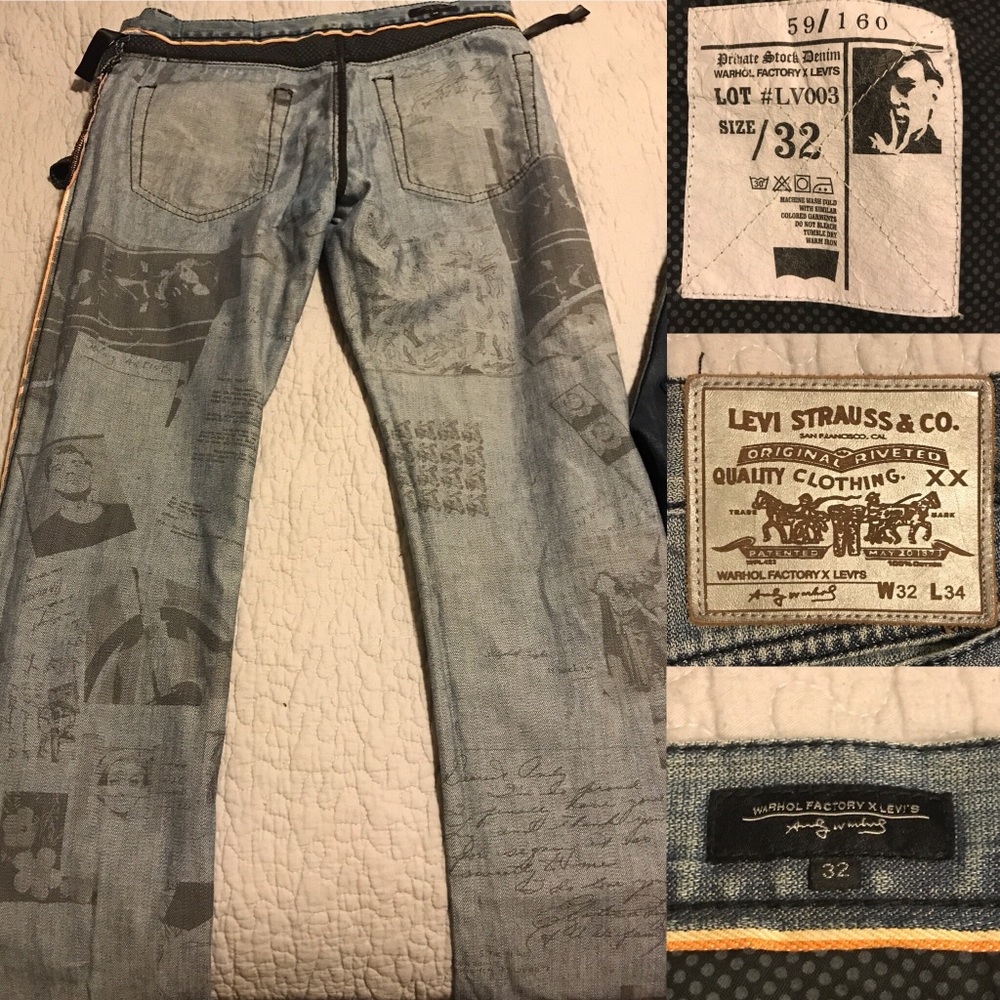 WARHOL FACTORY X LEVI’S #59/160 Selvedge W32xL34
